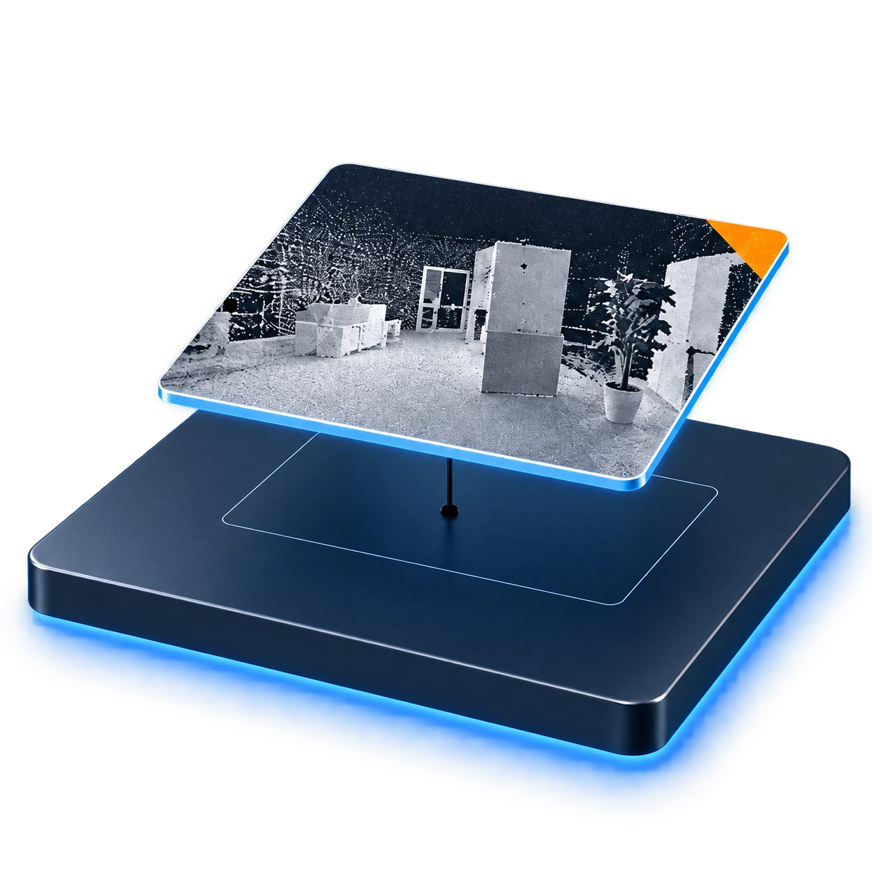 A single point-cloud payload floating above shared memory.
